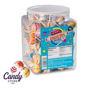 Giant Smarties Pops Jar - 72ct