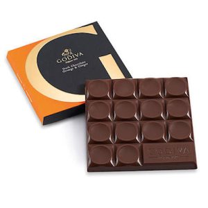 Godiva Dark Chocolate Orange Ginger Bars - 20ct