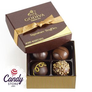 Godiva Signature Truffles Gift Box 4-Piece - 12ct Boxes
