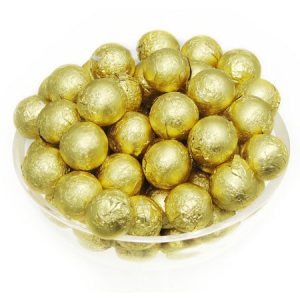 Gold Foil Chocolate Balls - 10lb