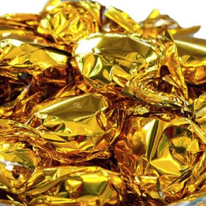 Gold Foil Orange Hard Candy - 5lb