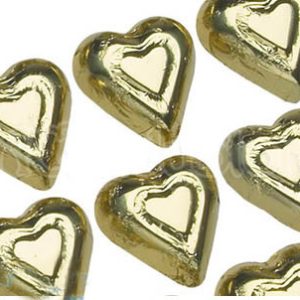 Gold Milk Chocolate Hearts - 5lb