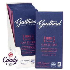 Guittard Bittersweet Chocolate Clair De Lune 2.65oz Bar - 12ct