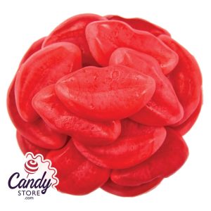 Gummy Strawberry-Filled Kissing Lips - 2lb