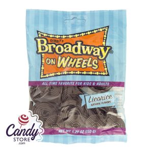 Gustaf's Broadway Wheels Licorice 5.29oz Peg Bag - 12ct