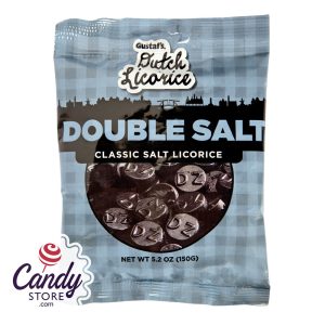 Gustaf's Double Salt Licorice 5.2oz Peg Bag - 12ct