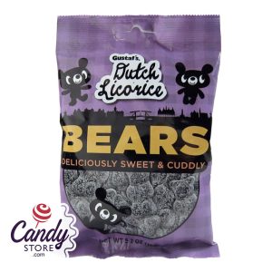 Gustaf's Sugared Licorice Bears 5.2oz Peg Bag - 12ct