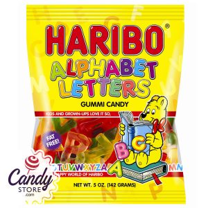 Haribo Alphabet Letters Gummi Candy 5oz Bag - 12ct