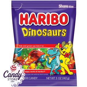 Haribo Dinosaurs Gummi Candy 5oz Bag -12ct