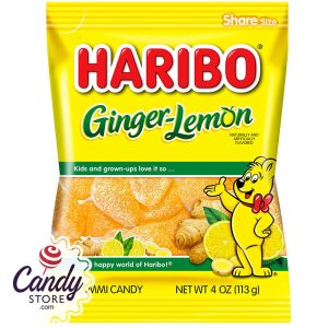 Haribo Ginger Lemon Gummi Candy 5oz Bag - 12ct