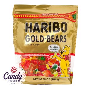 Haribo Gold Bears Gummi Candy 10oz Stand Up Bag - 8ct