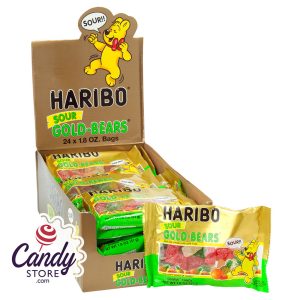 Haribo Sour Gold Bears Gummi Candy 1.7oz Bag - 24ct