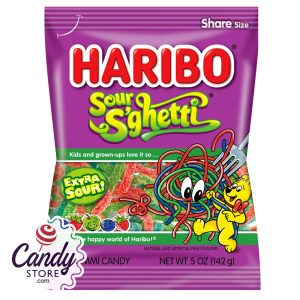 Haribo Sour S'ghetti Gummi Spaghetti Candy - 12ct