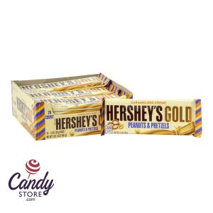 Hershey's Gold Peanuts And Pretzels 1.4oz Bar - 24ct