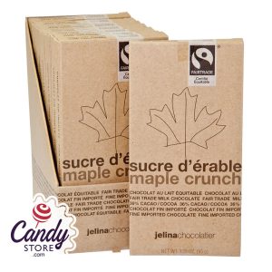 Jelina Maple Crunch 36% Milk Chocolate Bars - 8ct