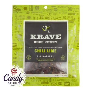 Krave Jerky Chili Lime Beef 2.7oz Bag - 8ct