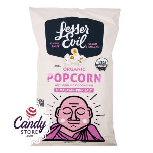 Lesser Evil Organic Himalayan Pink Salt Popcorn 5oz Bags - 12ct