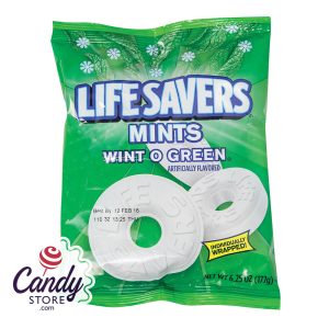 Lifesavers Wint O Green Mints 6.25oz Peg Bag - 12ct