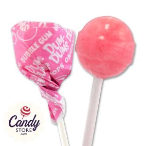 Light Pink Dum Dums Lollipops Bubble Gum - 75ct