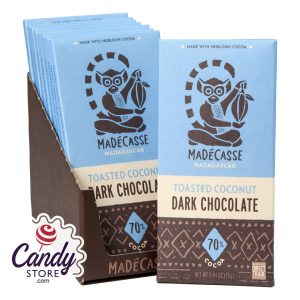 Madecasse Dark Chocolate Toasted Coconut 2.64oz Bar - 10ct