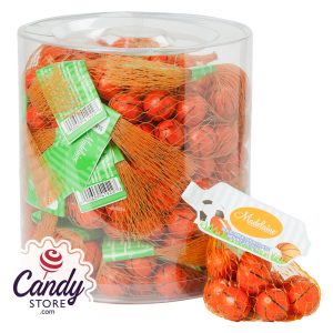 Madelaine Milk Chocolate Foiled Basketballs 2oz Mesh Bag - 24ct