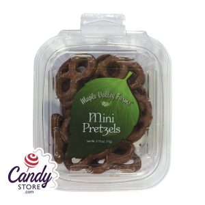 Maple Valley Farms Mini Chocolate Pretzels 2.75oz Peg Tub - 6ct