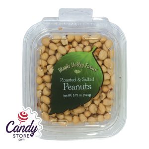 Maple Valley Farms Roasted And Salted Peanuts 5.75oz Peg Tub - 6ct