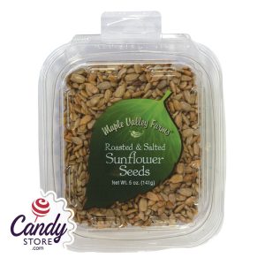 Maple Valley Farms Roasted And Salted Sunflower Seeds 5oz Peg Tub - 6ct