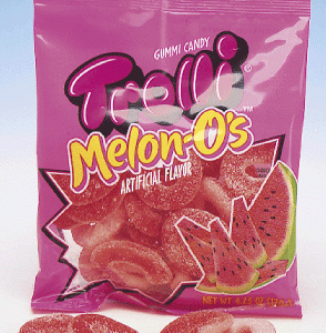 Melon Patch Gummi Watermelon Rings Trolli - 12ct