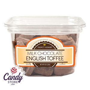 Milk Chocolate English Toffee 8oz Tub Nancy Adams - 12ct