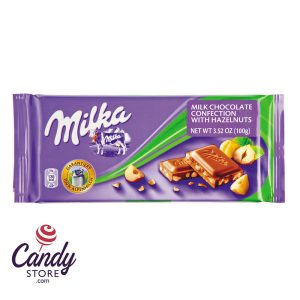 Milka Milk Chocolate With Hazelnuts Bar 3.5oz - 22ct