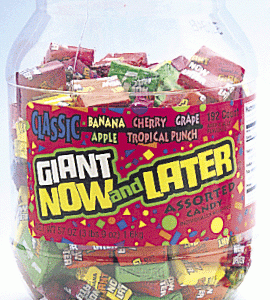 Now & Later Giant Fruit Chews - 192ct Tub