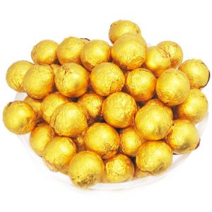 Orange Foil Chocolate Balls - 10lb