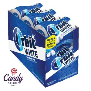 Orbit White Peppermint Sugar Free Gum 40-Piece Bottle - 6ct