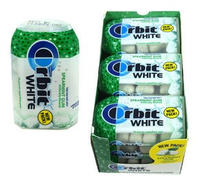 Orbit White Spearmint Gum 15 Peice Cup - 9ct
