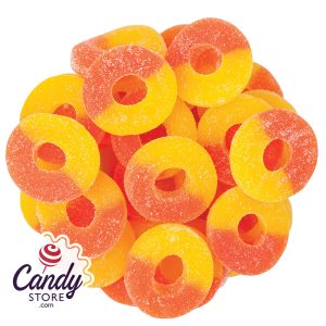 Peach Os Gummi Rings - 5lb