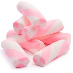 Pink Puffy Poles Marshmallow Twists - 2.2lb