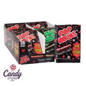 Pop Rocks Strawberry And Watermelon Popping Candy Assortment - 36ct