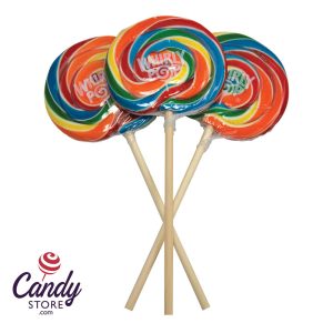 Rainbow Whirly Pops 4-Inches - 48ct