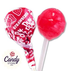 Red Dum Dums Lollipops Strawberry - 75ct