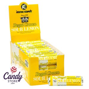 Regal Crown Sour Lemon Hard Candy Rolls - 24ct