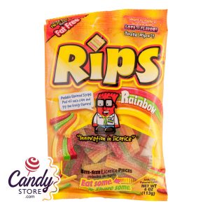 Rips Rainbow Bite-Size Licorice Pieces - 12ct Peg Bags