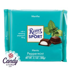 Ritter Sport Peppermint Dark Chocolate Bars - 12ct