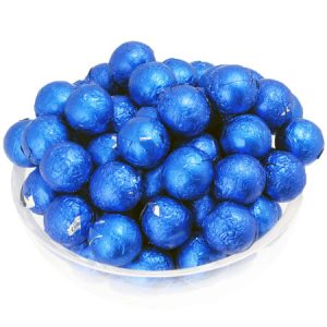 Royal Blue Foil Chocolate Balls - 10lb