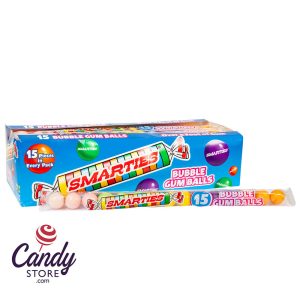 Smarties Gumballs Candy 15-Piece Tubes - 12ct