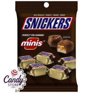 Snickers Mini-Size Chocolate Bars Peg Bags - 12ct