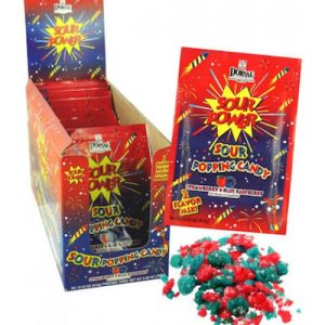 Sour Power Popping Candy Strawberry/Blue Raspberry - 18ct