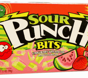 Sour Punch Bites Strawberry Watermelon Theater Size - 12ct