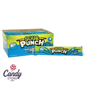 Sour Punch Blue Raspberry Straws 2oz - 24ct