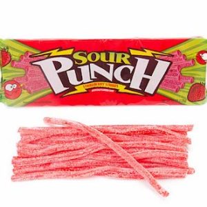 Sour Punch Straws Strawberry King Size - 24ct